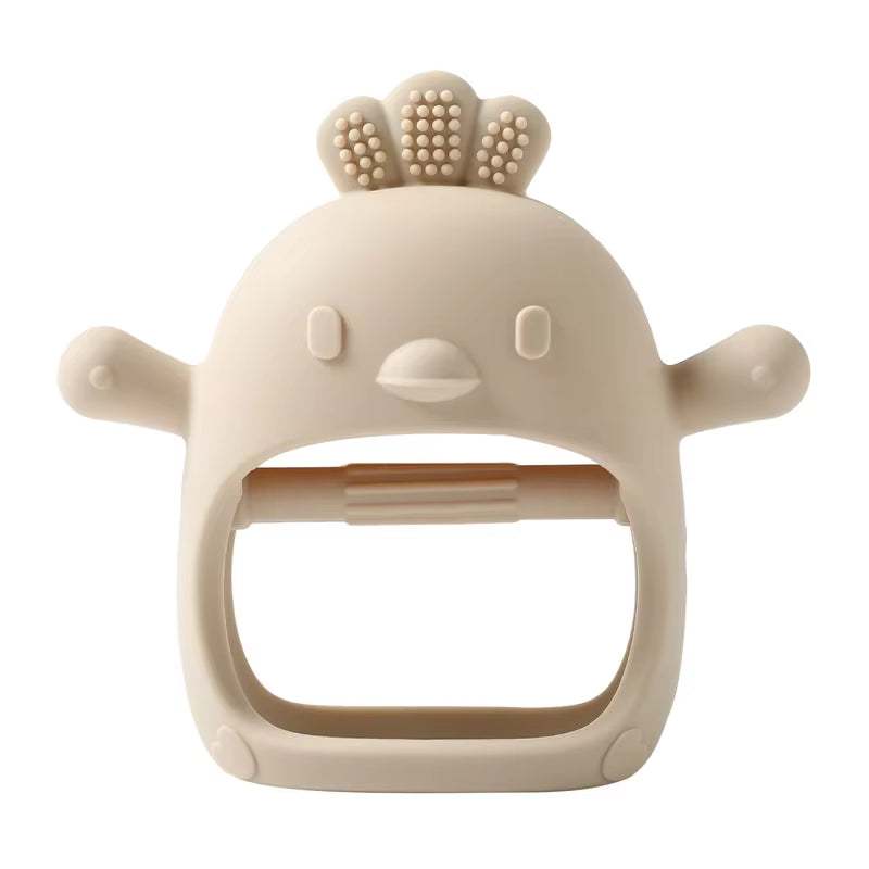 Baby Teether Chick Gloves Teether Silicone Anti-Eating Hand Molar Stick Massage Gums Baby Anti-Biting Teether Baby Accessories
