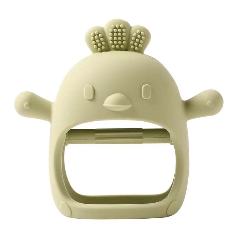 Baby Teether Chick Gloves Teether Silicone Anti-Eating Hand Molar Stick Massage Gums Baby Anti-Biting Teether Baby Accessories