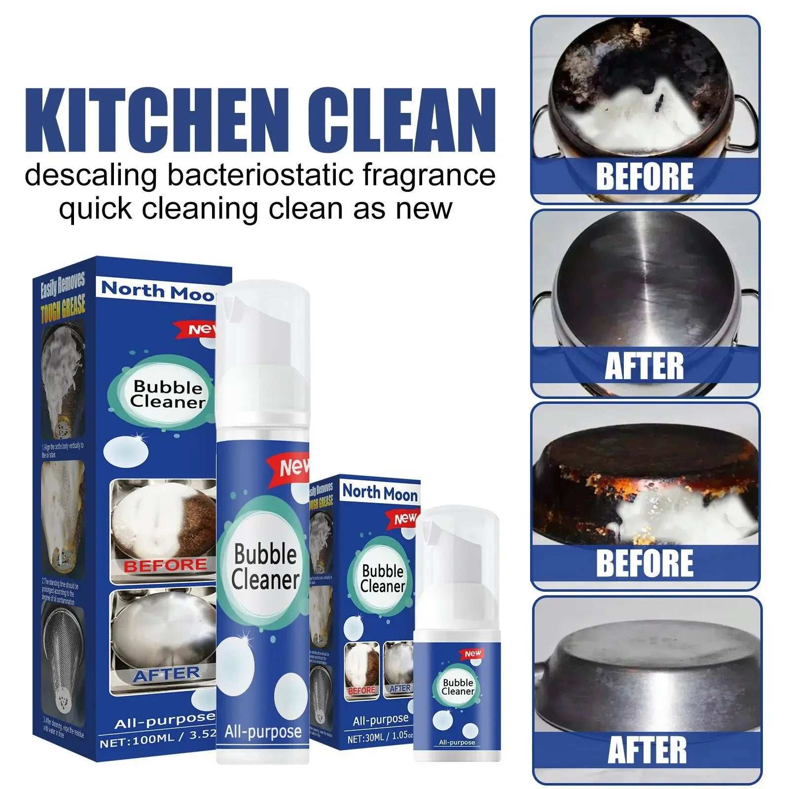 Oil Stain Foam Powerful Rust Removal Cleaner Kitchen Range Hood and Stove Heavy Oil Stain Cleaning and Decontamination Agent