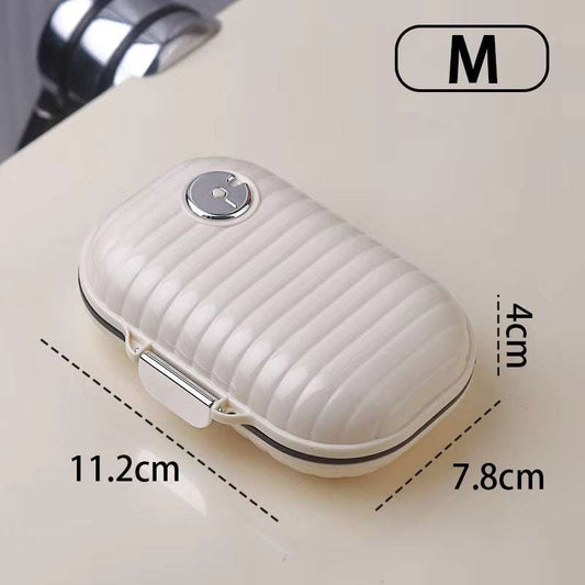 Portable Travel for Seven Days Multiple Compartments Sealed Pill and Tablet Storage Box