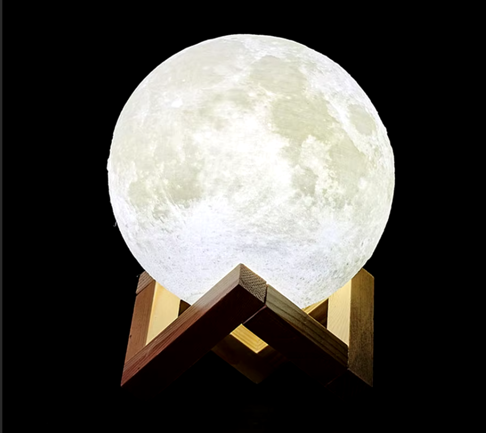 ZK20 LED Night Light 3D Print Moon Lamp 16 Colors Rechargeable Change Light Touch Remote LED Moon Light Gift