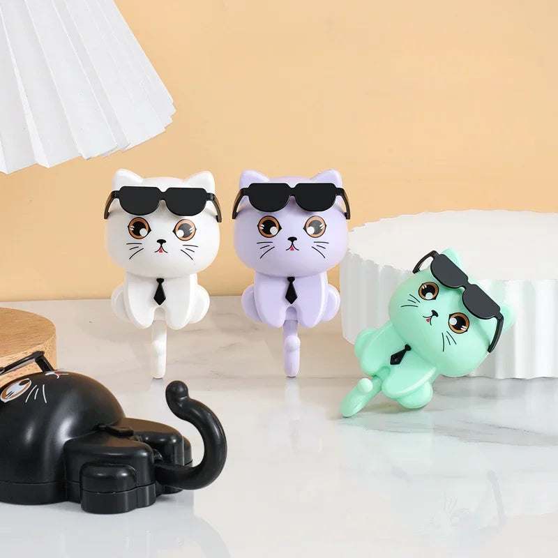 1Pcs Kitten Hooks Cartoon Cats Decorative Hooks Storage Racks for Keys Umbrellas Towels Adhesive Hooks