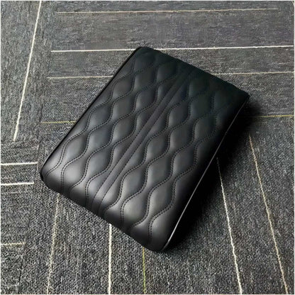 Wave Embroider PU Leather Car Armrest Mat Center Console Arm Rest Protection Cushion Auto Armrests Storage Box Cover Pad
