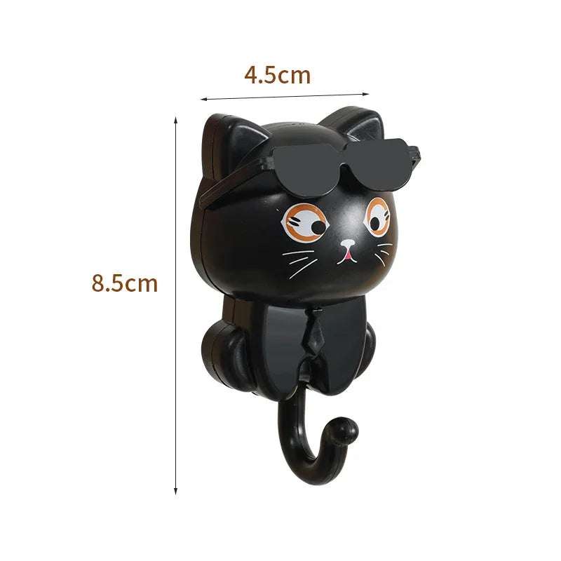 1Pcs Kitten Hooks Cartoon Cats Decorative Hooks Storage Racks for Keys Umbrellas Towels Adhesive Hooks