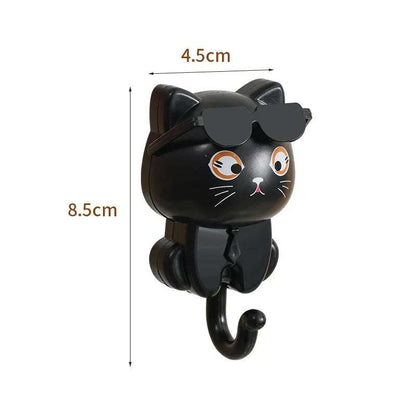 1Pcs Kitten Hooks Cartoon Cats Decorative Hooks Storage Racks for Keys Umbrellas Towels Adhesive Hooks