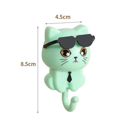 1Pcs Kitten Hooks Cartoon Cats Decorative Hooks Storage Racks for Keys Umbrellas Towels Adhesive Hooks
