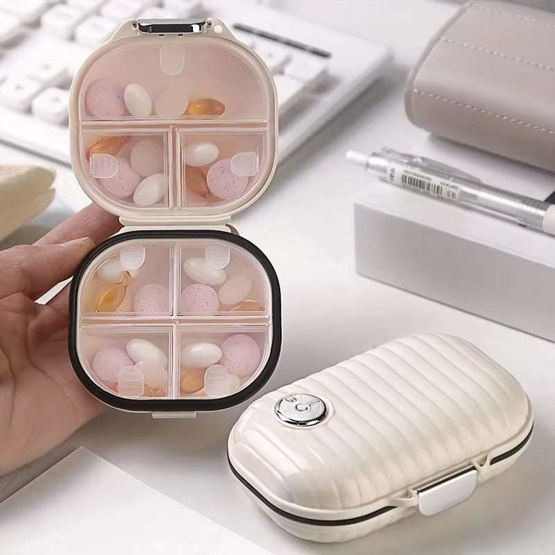 Portable Travel for Seven Days Multiple Compartments Sealed Pill and Tablet Storage Box